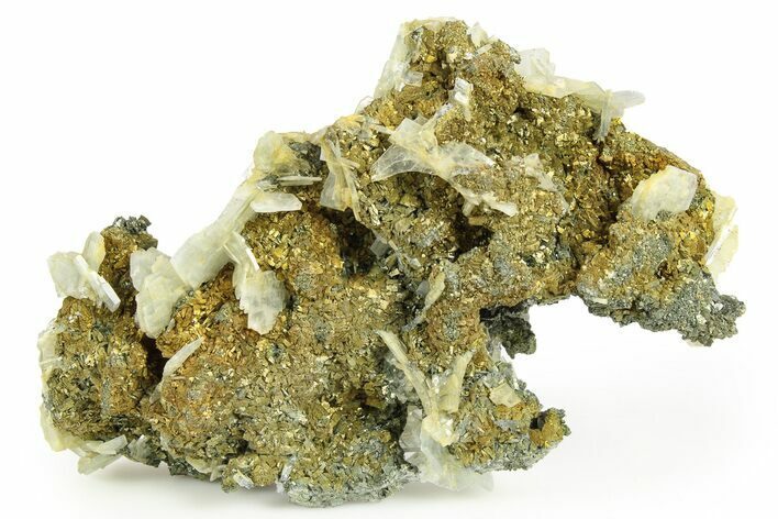 Blue Bladed Barite on Marcasite - Morocco #261668